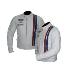 Steve McQueen Motorbike Leather Jacket Racing Biker Motorcycle Leather Jackets