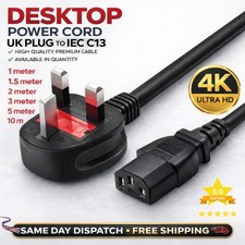 Power Cord UK Plug to IEC