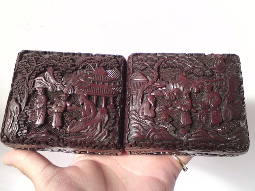 Rare pair chinese carved - rare,
