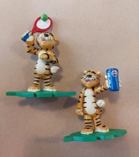 Two Rory the Tiger Plastic Figures.  Early 2000s Haven Holidays. Tennis Pepsi