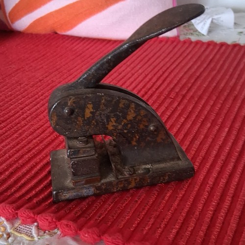 Vintage embossing press stamp - ,