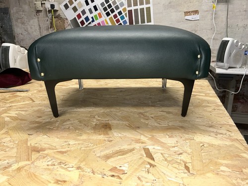 Real leather footstool - real,