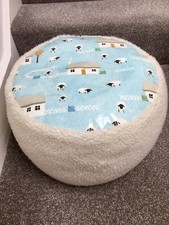 Pouffe / Footrest Lovely Cute Sheep design. Handmade, lightweight.