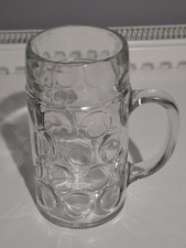 1 Liter Dimpled Beer Mug Glass Stein Xtra Large Beer Mug