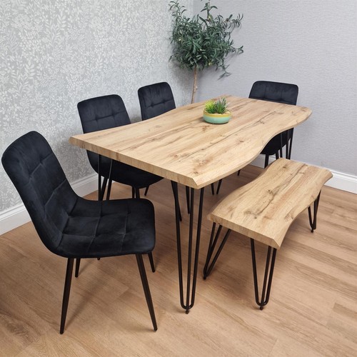 Wooden dining table with - with, 4