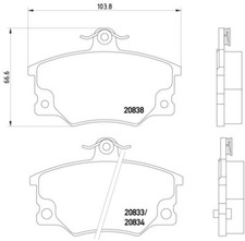2083302 Brake Pads Alpha 145