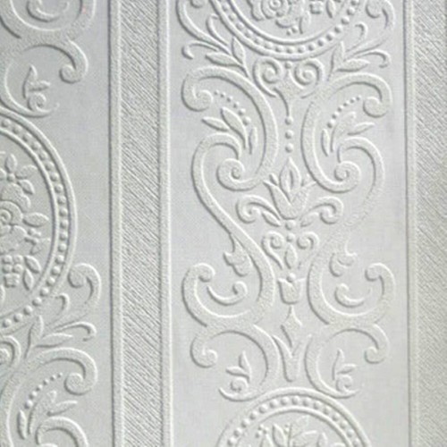 White paintable anaglypta wall - white,