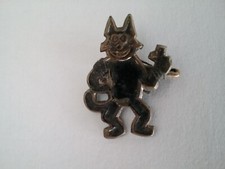 Rare Vintage 1920's Felix The Cat Pathe Film Company Promotional Enamelled Badge