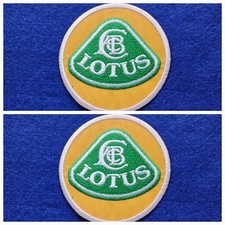 A Pair Of Motor Car Racing Patches Sew / Iron On Badges Lotos (a)