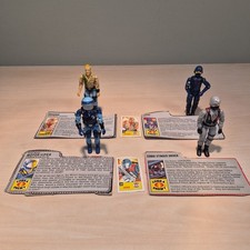 GI Joe Cobra Enemy Action Figures & Cards X4 Vintage Toys 1980s Hasbro Bundle #2