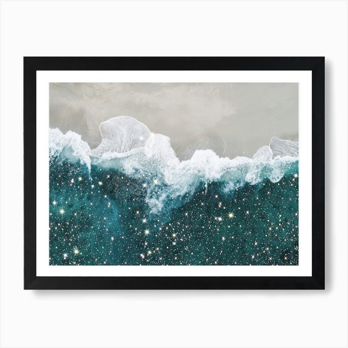Aereal beach glitter art - aereal,