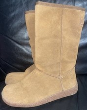 LADIES SIZE UK 5.5 BROWN FLEECE LINED SUEDE BOOTS ROCKET DOG SUGAR DADDY