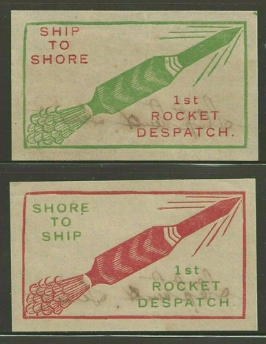 1934 india rocket stamps - rocket,