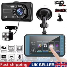 4" Dash Cam Pro Car Camera Recorder Dual Front and Rear HD 1080P Night Vision UK