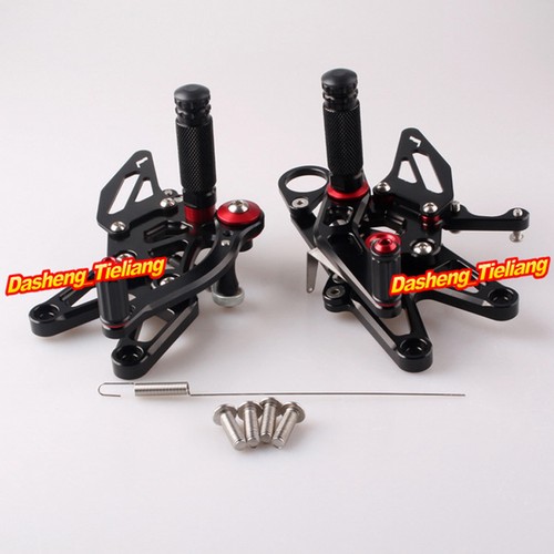 Black adjustable rearset - black,