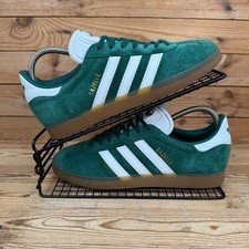 Adidas Trainers Mens Size UK 7 Gazelle Collegiate Green White Gum Shoes OG