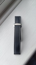 Artem Loop-Less Black Sailcloth Strap White stitching 20mm Deployant clasp