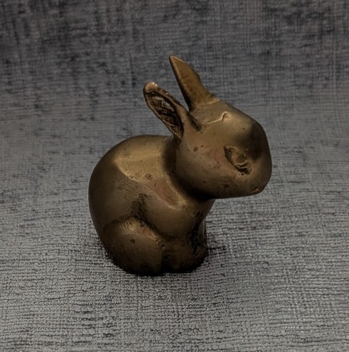 Small brass rabbit ornament - small,