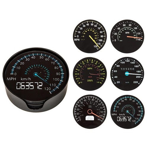 Speedometer coasters set 6 - speedometer, of