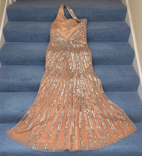 Jovani rose gold sequin one - sequin,