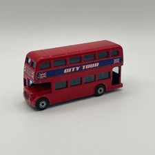 London Double Decker Bus City Tour Souvenir Collectible Red Die-cast Toy #B6
