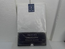 White Oval Tablecloth ~ 53" x 88" ( 135cm x 225cm) ~ Allders ~ New, Sealed