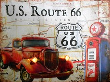 US route 66 Retro Metal Tin