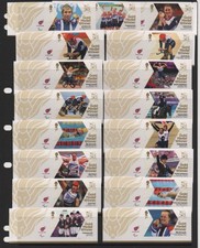 GB 2012 Paralympic Gold Medal winners stamps complete set 34 single MINT stamps