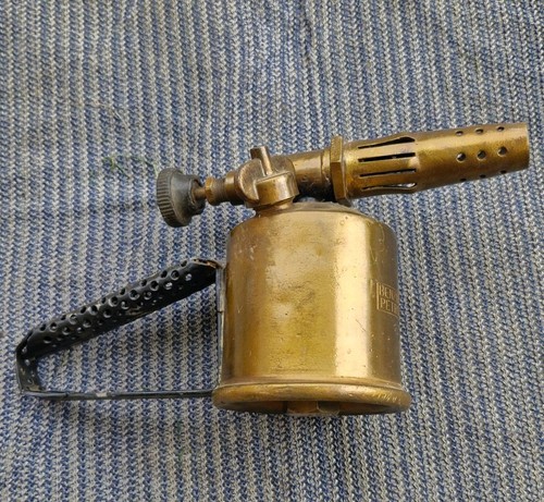 Vintage brass blow lamp - vintage,