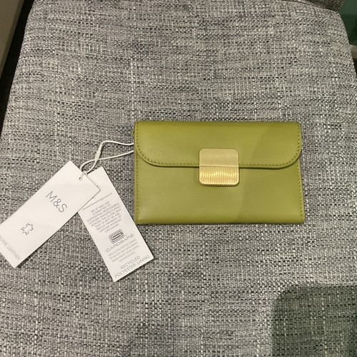 Marks spencer green leather - &,