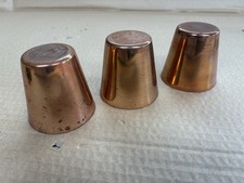 Set of Vintage Copper Dariole Moulds 6cm top width, 7cm  high Goblets Caps