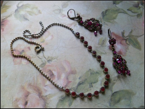 Vintage ruby red stone - ruby,