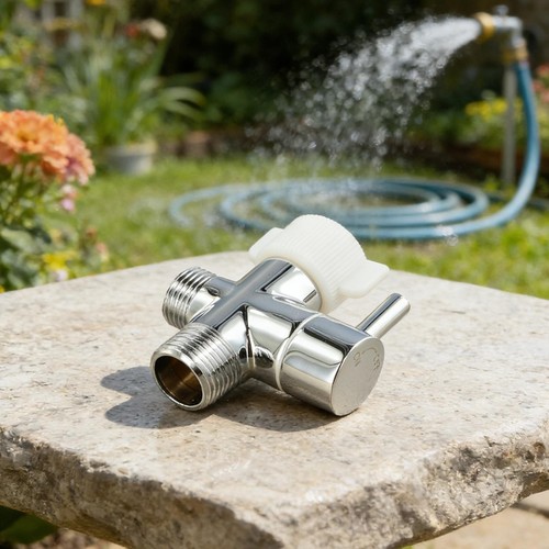 Chrome bidet valve adapter - chrome,