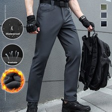 Men Thick Fleece Thermal Trousers Tactical Waterproof Outdoor Combat Work pants