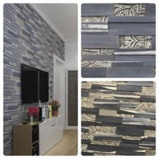 3D Exclusive Decorative Interior Wall Art Wood Panels Carving Grey feature WALL