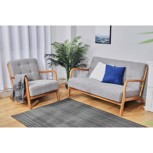 Fabric linen couch - fabric,