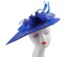 Large Flower Feather Hair Hat