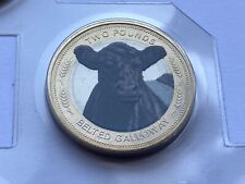 2024 JERSEY HERITAGE BREEDS - BELTED GALLOWAY -  COLOUR TWO 2 POUND COIN BU
