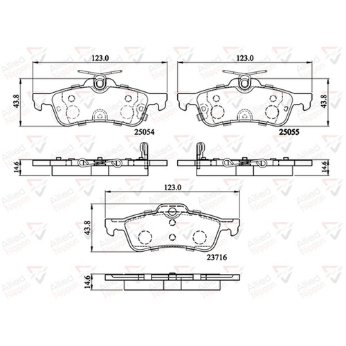 Brake pads set for - for, civic