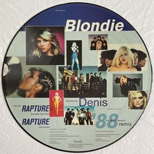 BLONDIE -Denis/Rapture (Remixes)- Very Rare UK 12" Picture Disc (Vinyl Record)