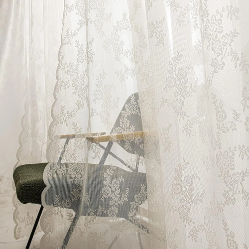 White french lace semi - french,