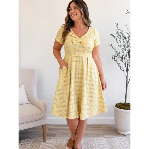Gowntown yellow plaid - yellow,