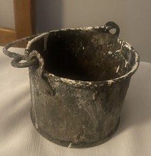 Vintage Painters Kettle Scuttle Tin Paint Pot Old Decorators Tool Galvanised