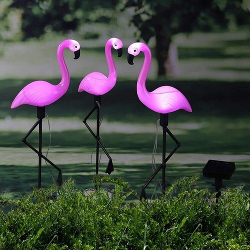 Pack pink flamingo statue - 3,
