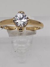 Ratanakiri Zircon & Colombian Emerald 9K Gold Ring ATGW 1.00cts Size L½ (1.75g)