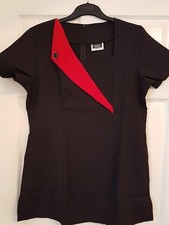 SIMON JERSEY - FEATURED RED LAPEL TUNIC  - BRAND NEW - UK SIZE 12