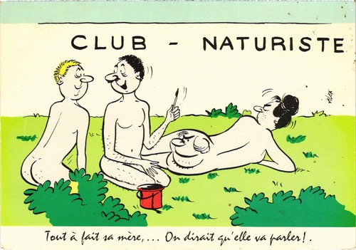 Cpm naturists humor pin up - -,