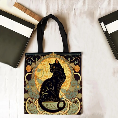 Retro black cat - black,