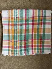 Vintage seersucker tablecloth
