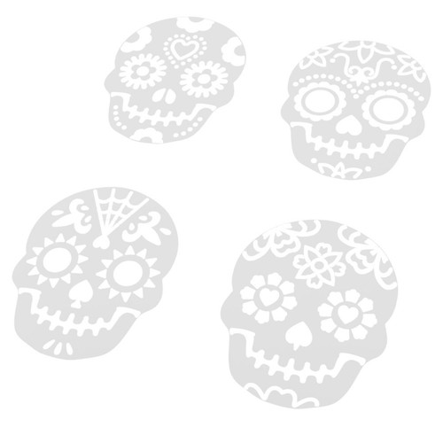 8pcs halloween hollow - 8pcs, skull